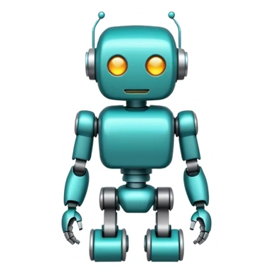 Teal robot sticker