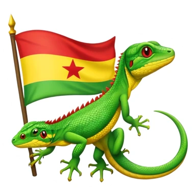 Kürdish flag and lizard sticker