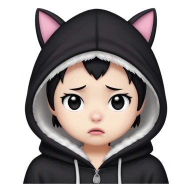Kuromi with an upset face  sticker