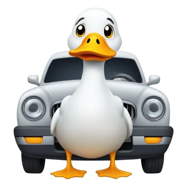 Duck in a car sticker