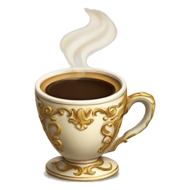 vintage fancy Coffee cup sticker