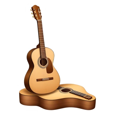 Classical guitar with mountains sticker