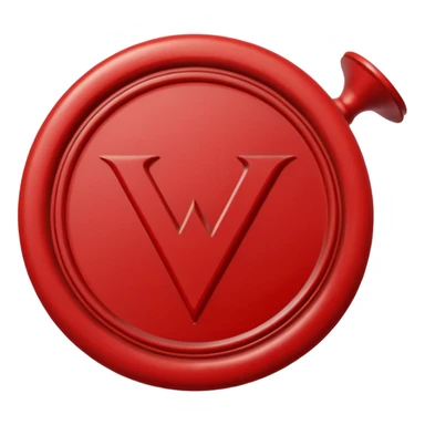 wax seal with a check mark sticker