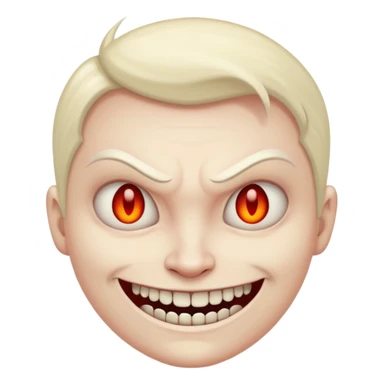 Evil smile sticker