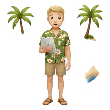 confused tourist full body sticker