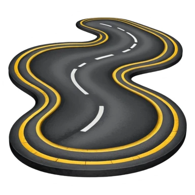 The road winding into the distance
 sticker