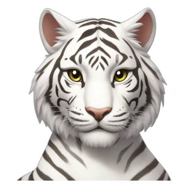 Hybrid of white tiger and bunny sticker