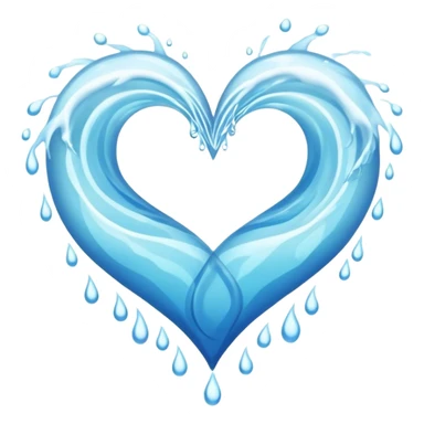 Corazón con olas  sticker