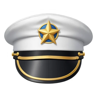 white captain hat closeup alone sticker