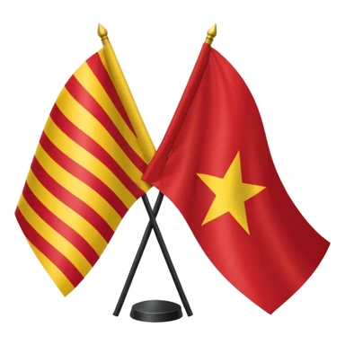 Half and Half company flag, left Japen right VIetnam sticker