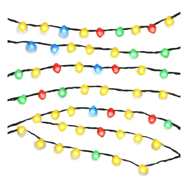 Red green blue and yellow Fairy lights sticker