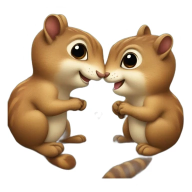 2 squirels in love sticker