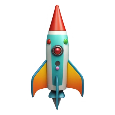 Rocketship made of magnets sticker