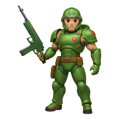 Create an emoji of doom guy in video games with a full body  sticker