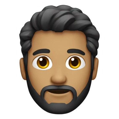 Persona senza capelli con barba nera sticker