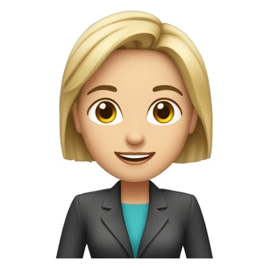 EJECUTIVA MUJER  ALEGRE SALUDANDO CON LA MANO sticker