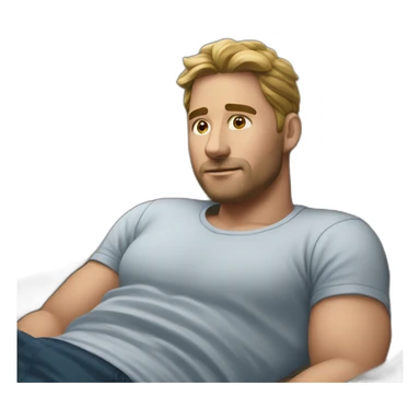 Homme content voulant se reposer  sticker