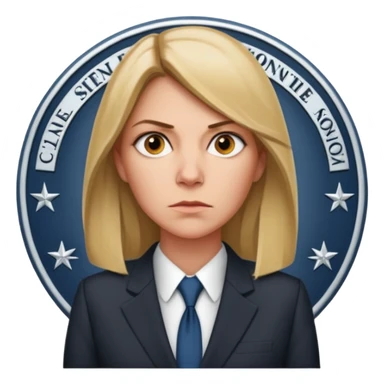 A CIA officer, looking like Carrie Mathison from the "Homeland" TV series. sticker