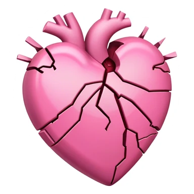 pink broken heart sticker