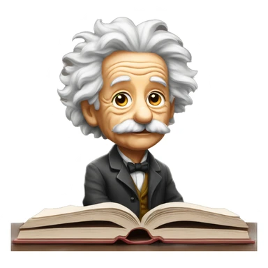Einstein qui lit un livre sticker