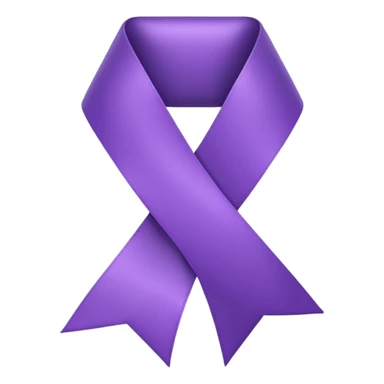 Purple ribbon emoji sticker