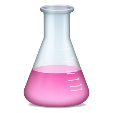 Erlenmeyer filled by light pink liquid sticker