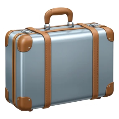 3D icon of a suitcase , accented with #FF3D00, representing taking paid leave. Minimal and modern. sticker