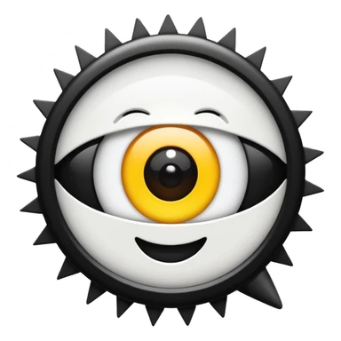 Minimalist emoji-style sticker of a wide open eye with a camera flash bursting into it. High contrast black and white with sharp lines. No gradients.
 sticker
