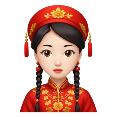 chinese girl in traditional costume sticker