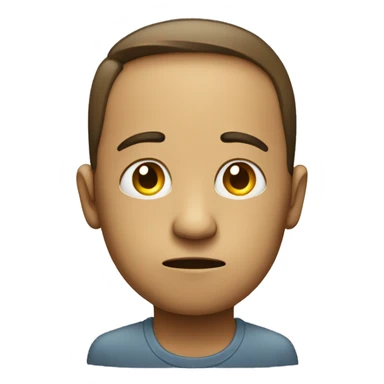 Sad person with $1 sticker