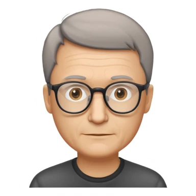 hombre, 50 años poco pelo delgado sticker