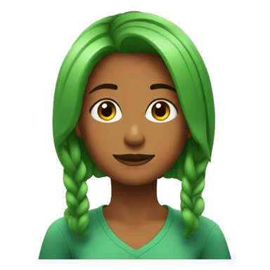 chica con el pelo maron i los hojos verdes sticker