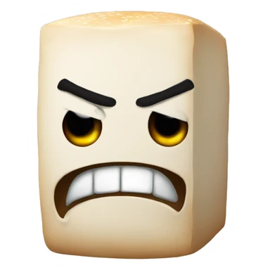 Angry tofu sticker