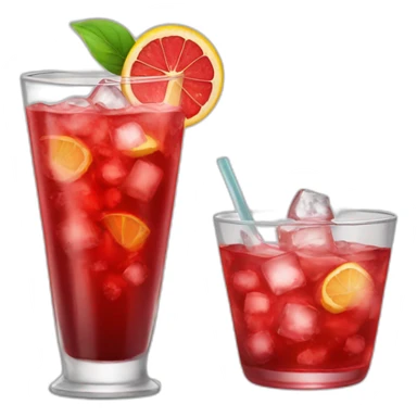 red-drink-with-ice sticker