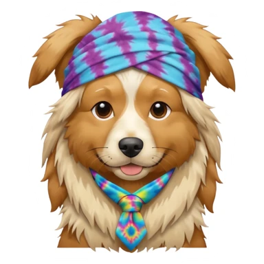 hippie dog sticker