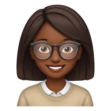 de una chica morena con lentes sticker