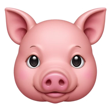 simple pig face sticker