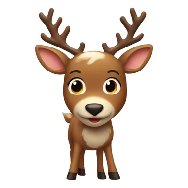rudolph happy and cute sticker