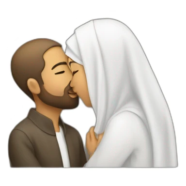 muslim kissing jewish sticker