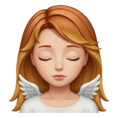 Sleepy angel with auburn hair the blonde balayage sticker