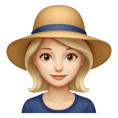 A realistic portrait of a woman wearing a stylish hat, soft shadows on her face, gentle smile, natural skin texture, cinematic lighting
 sticker