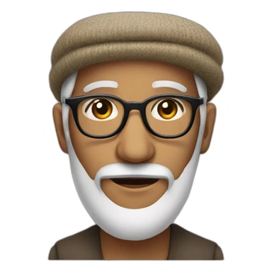 Old Muslim man with hat and specs  sticker