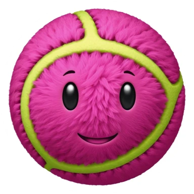 pink tennis ball sticker