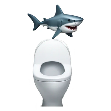 shark in toilets sticker