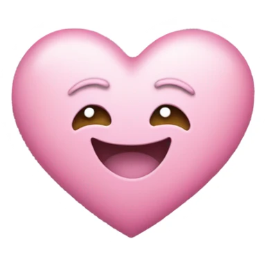 Pink heart with clouds  sticker