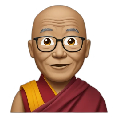 dalai lama sotting sticker