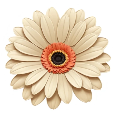 light beige Gerbera flowers  sticker
