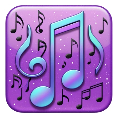 glitter music purple cyberpunk sticker