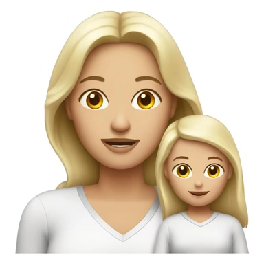White Mother with 2 white girls  sticker