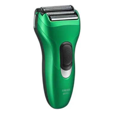 hair shaver green sticker
